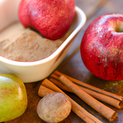 Fresh apples, cinnamon, and nutmeg - the key ingredients for a perfect apple pie